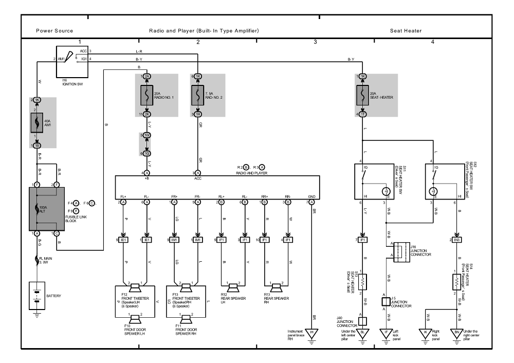 1999 Toyota Camry Radio Wiring Diagram