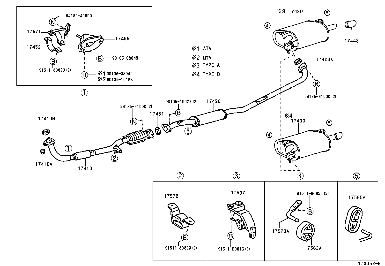 2000 Toyota Camry Exhaust System Diagram