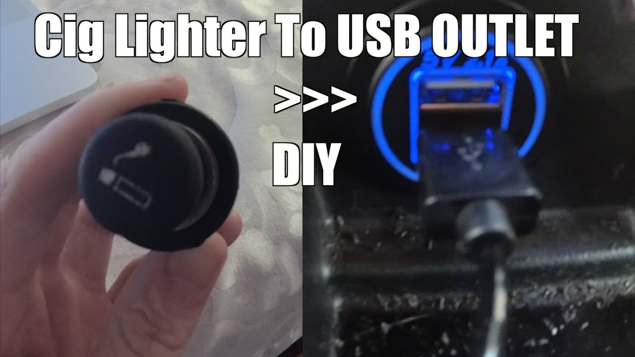 How To Make Cigarette Lighter Turn Off With Car DIY: Cig Lighter into USB Outlet - YouTube