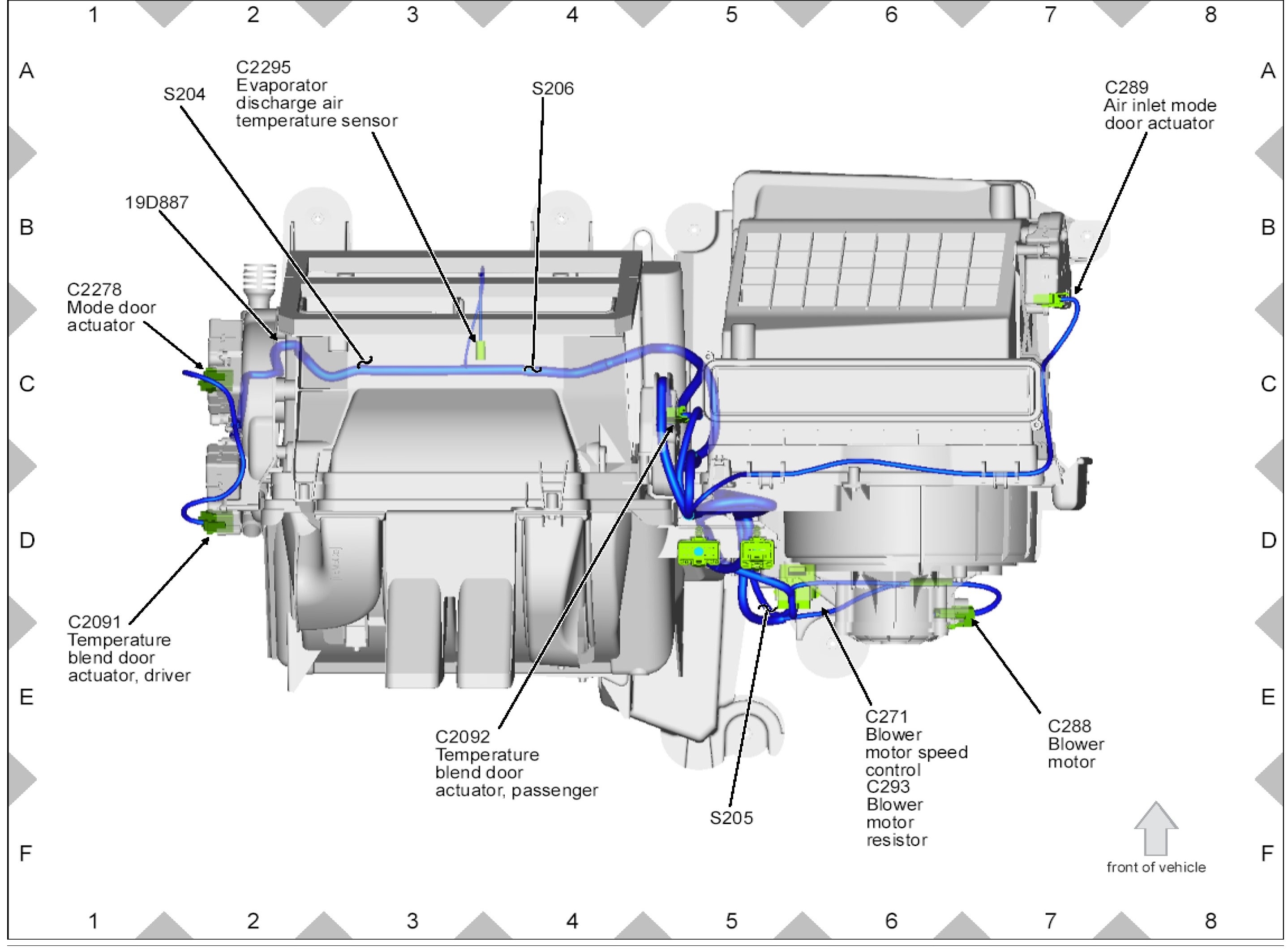 2010 Dodge Ram 1500 Blend Door Actuator Diagram