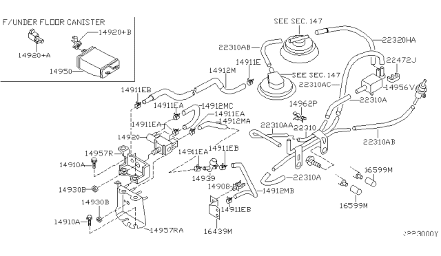 2001 Nissan Frontier Vacuum Hose Diagram