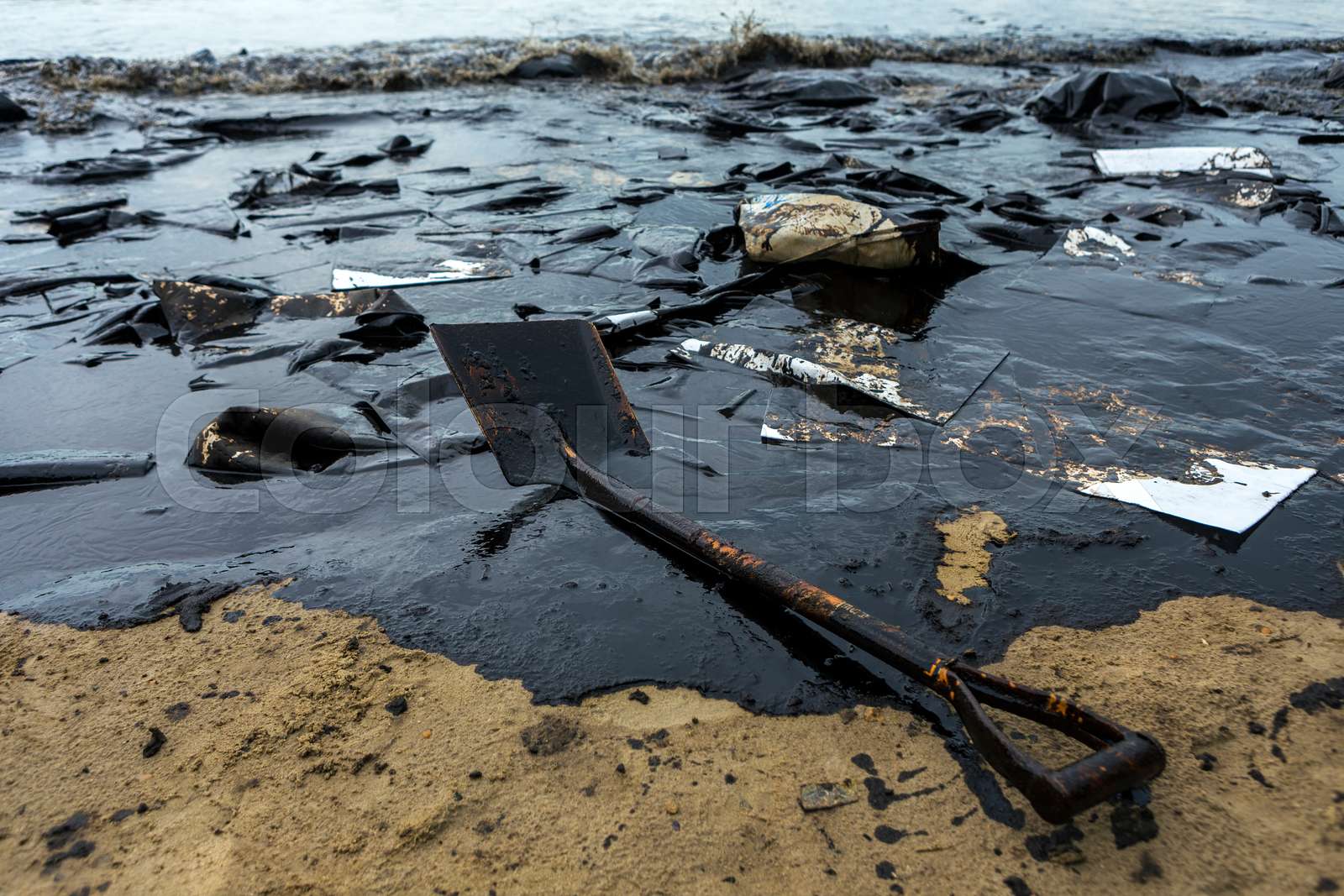 How To Clean Oil Passages In Engine Equipment used to clean oil spill accident | Stock image | Colourbox