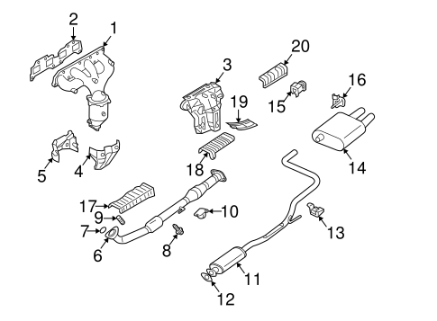 2006 Nissan Altima Exhaust System Diagram