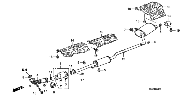 2008 Honda Accord Exhaust System Diagram