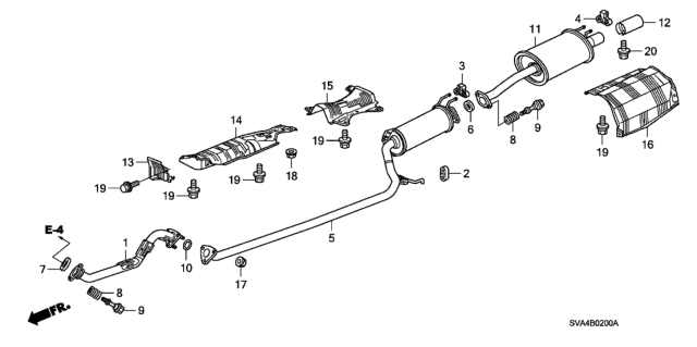 2006 Honda Civic Exhaust System Diagram