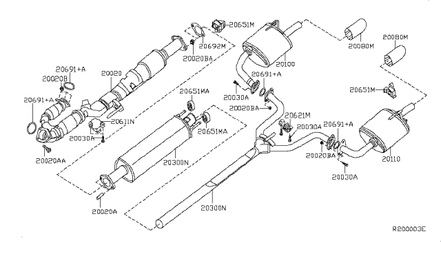 2009 Nissan Altima 2.5 Exhaust System