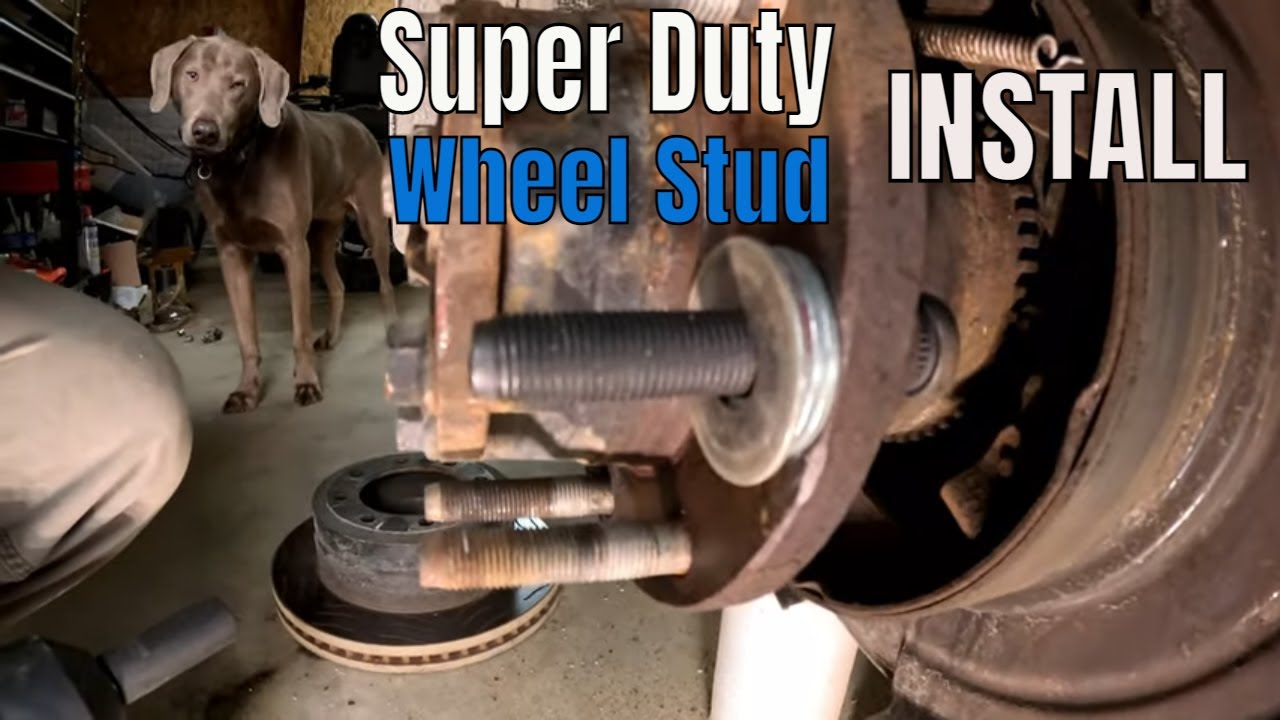 How To Replace Broken Wheel Studs F250 Super Duty Wheel Stud Replacement - YouTube