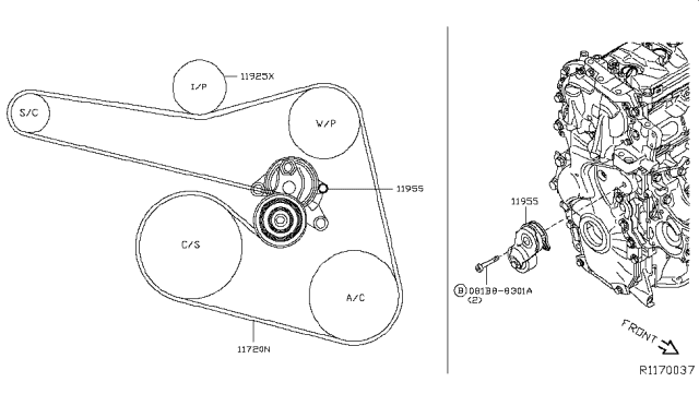 2014 Nissan Pathfinder Serpentine Belt Diagram