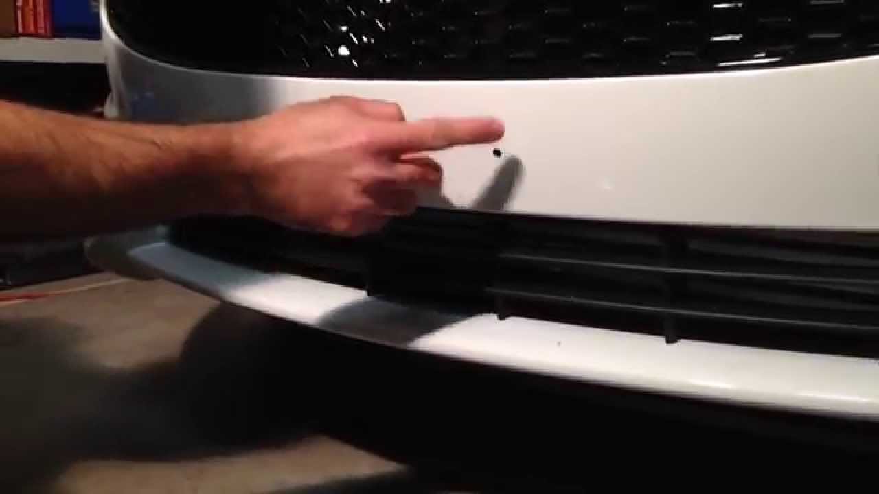 How To Install A Front License Plate Bracket Fiesta ST Front License Plate Removal - YouTube