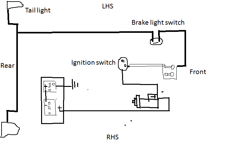 Brake Pedal Switch Simple Brake Light Circuit Diagram