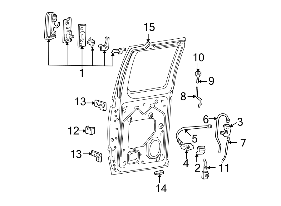Ford Econoline Side Door Latch Diagram