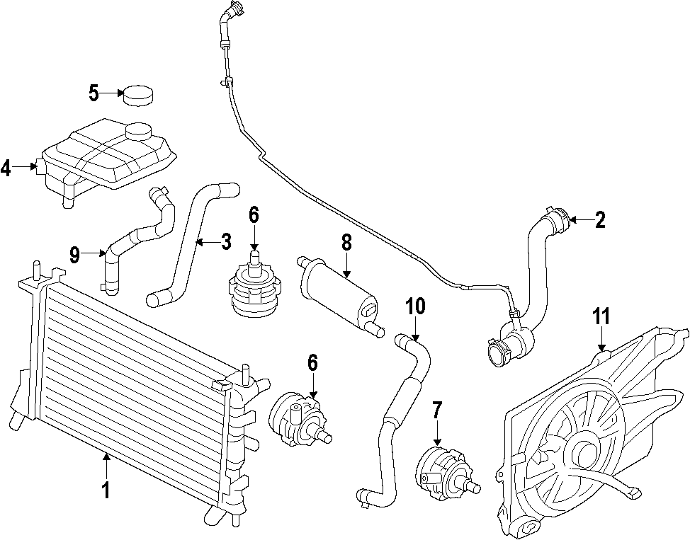2010 Ford Focus Coolant Hose Diagram