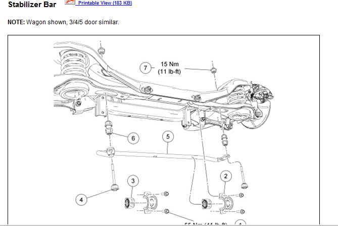 2007 Ford Focus Rear Suspension Diagram