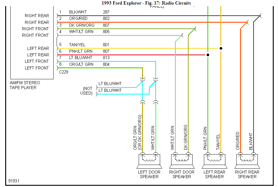93 Ford Ranger Stereo Wiring Diagram