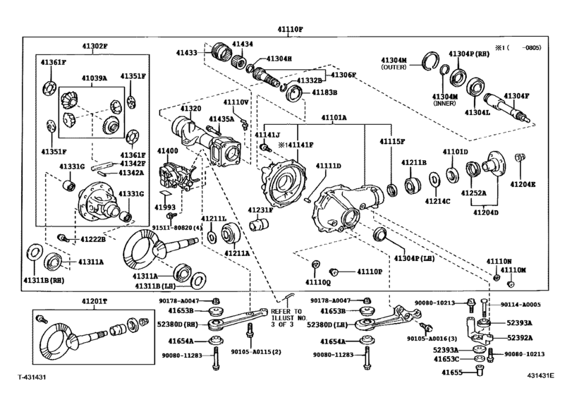 Toyota Tacoma Front Differential Diagram