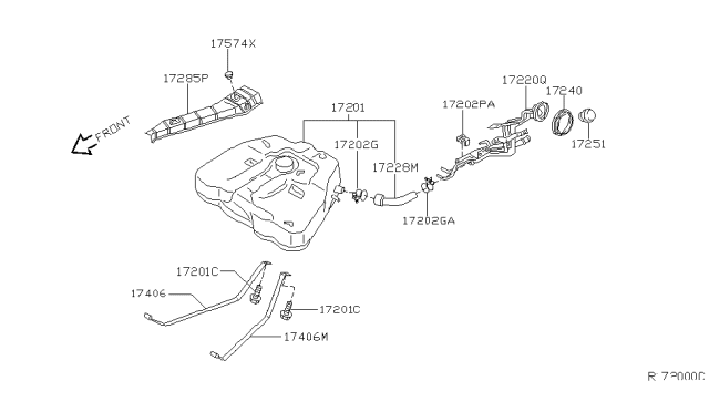 2005 Nissan Altima Tank Size