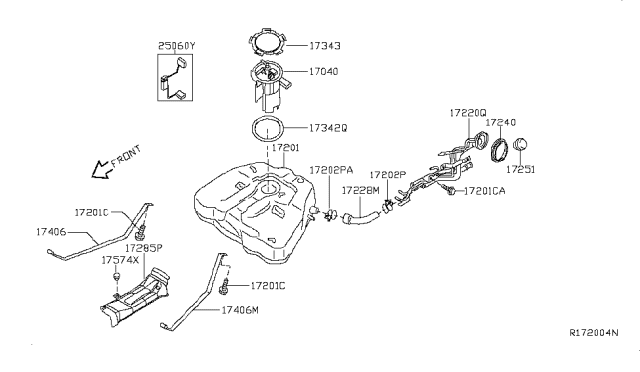 2012 Nissan Altima Tank Size