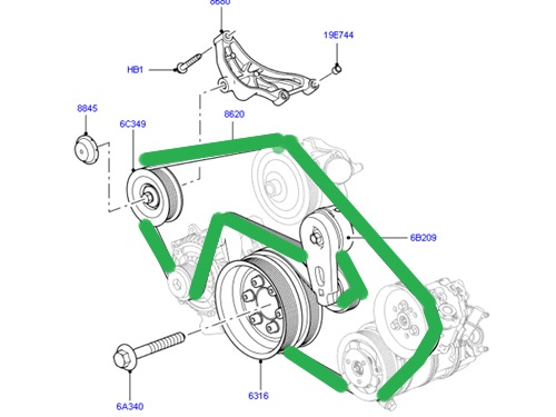 2014 Range Rover 5.0 Supercharged Belt Diagram