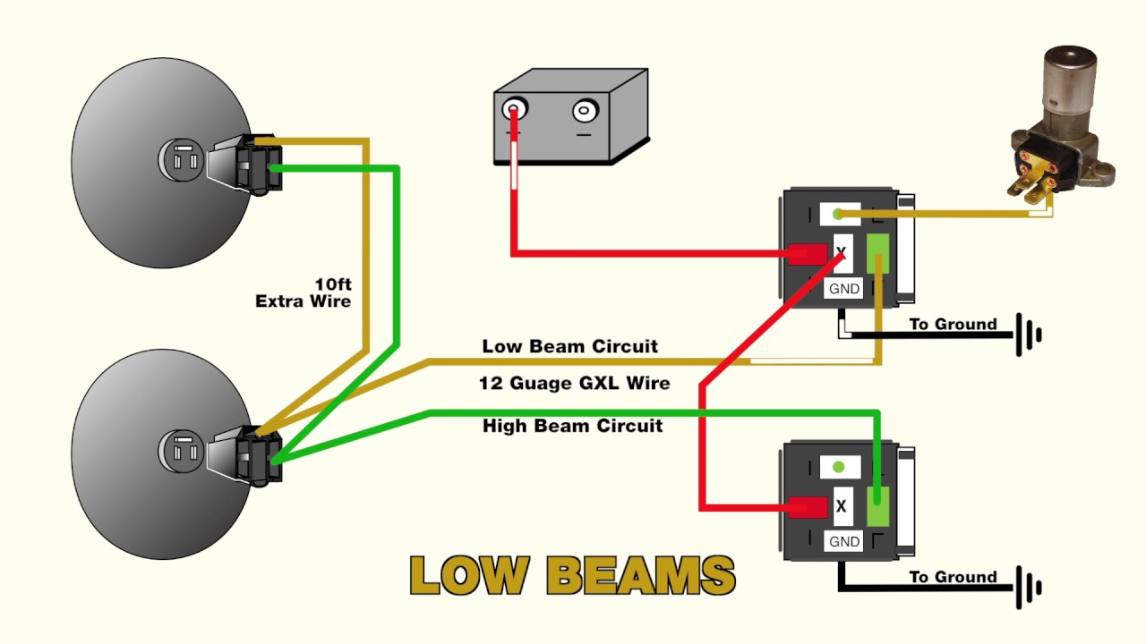 Headlight High Beam Low Beam Wiring Diagram