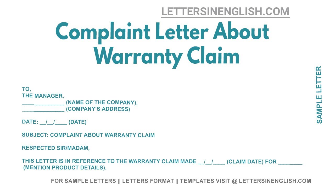How To Write Warranty Claim Email