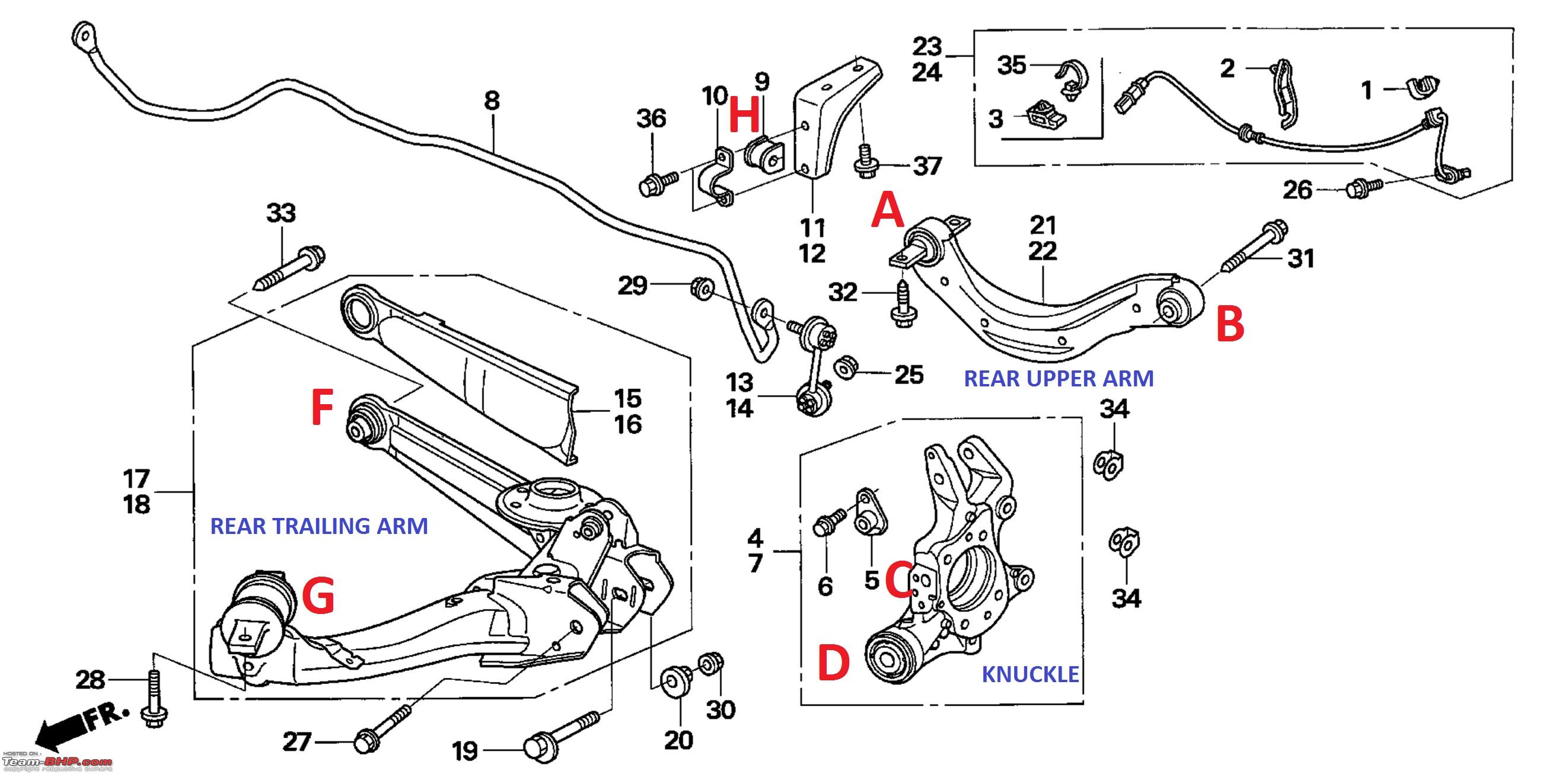 2007 Honda Civic Rear Suspension Diagram