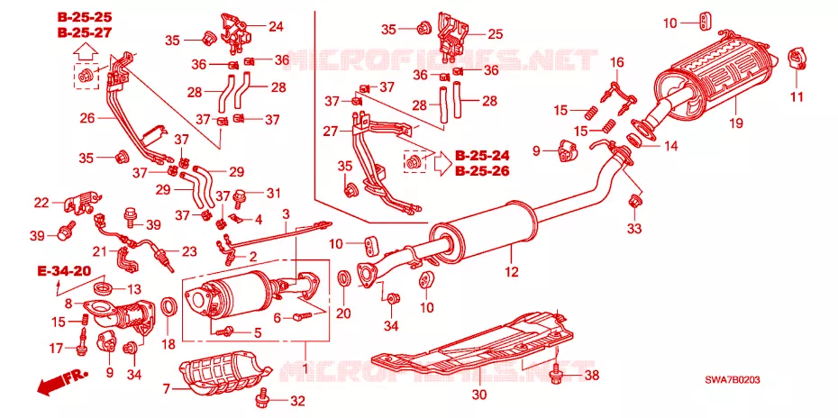 2011 Honda Crv Exhaust System Diagram