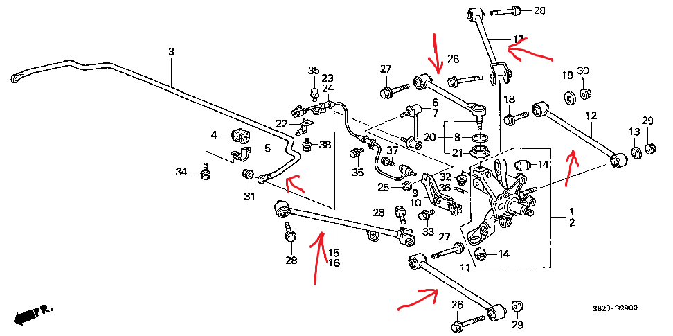 2003 Honda Crv Rear Suspension Diagram