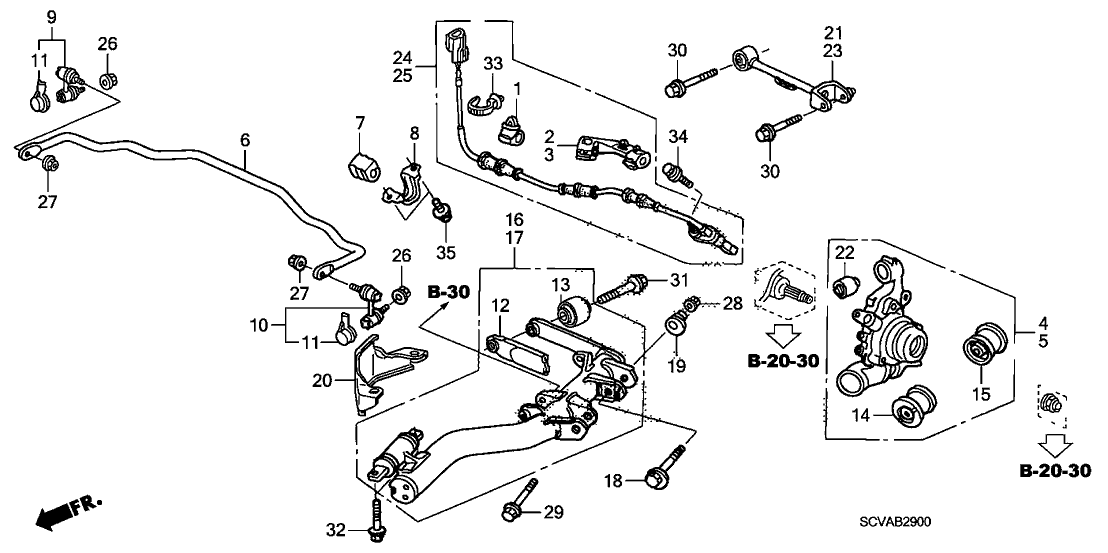 2005 Honda Crv Rear Suspension Diagram