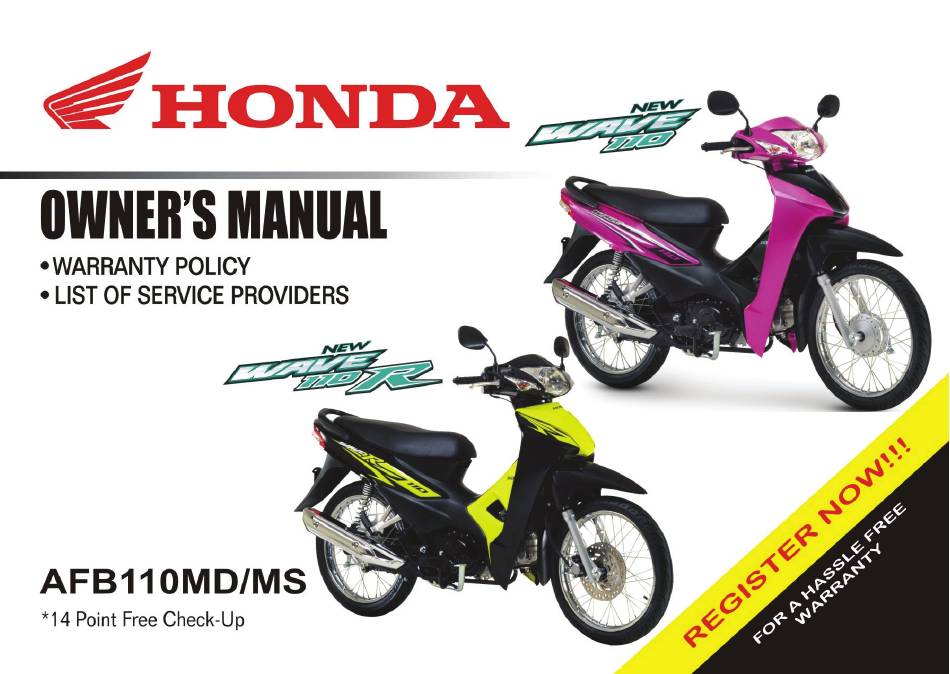 Honda Wave Dash 110 Service Manual Pdf