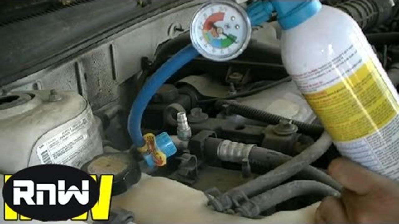 How To Add Refrigerant To Auto Ac How to Add Freon to a Car and Manually Engage AC Compressor Clutch