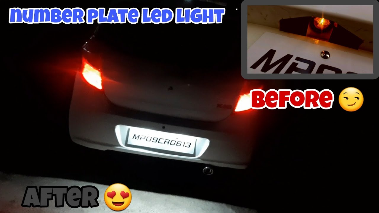How To Change Number Plate Lights HOW TO CHANGE NUMBER PLATE LIGHT | REPLACE NORMAL BLUB TO LED BULB