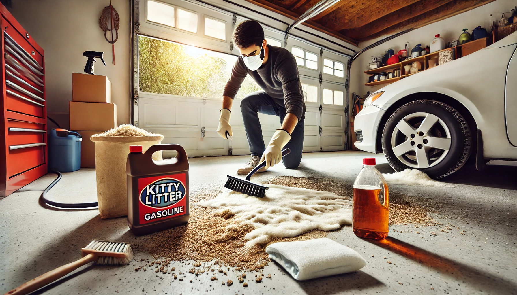How To Clean Up Gasoline Spill On Driveway