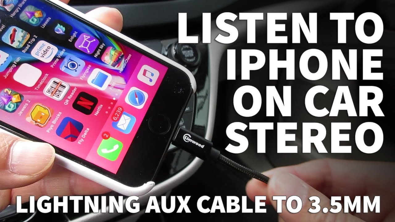 How To Connect Iphone To Car With Aux How to Connect iPhone 7 to Car Stereo with No Headphone Jack –Lightning