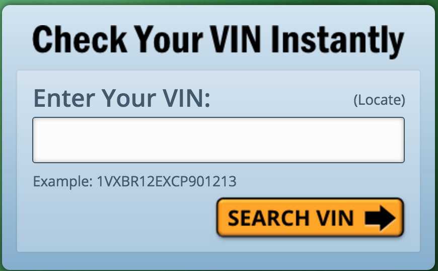 How To Do A Vin Check