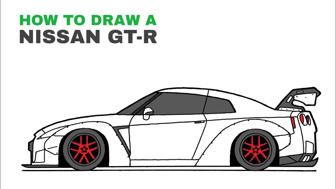 How To Draw A Nissan Gtr