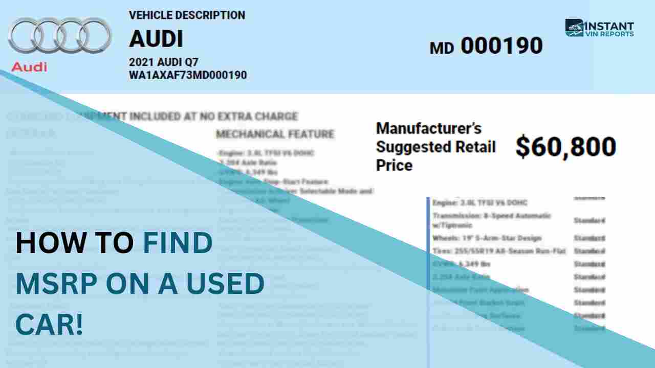 How To Find The Msrp Of A Used Car