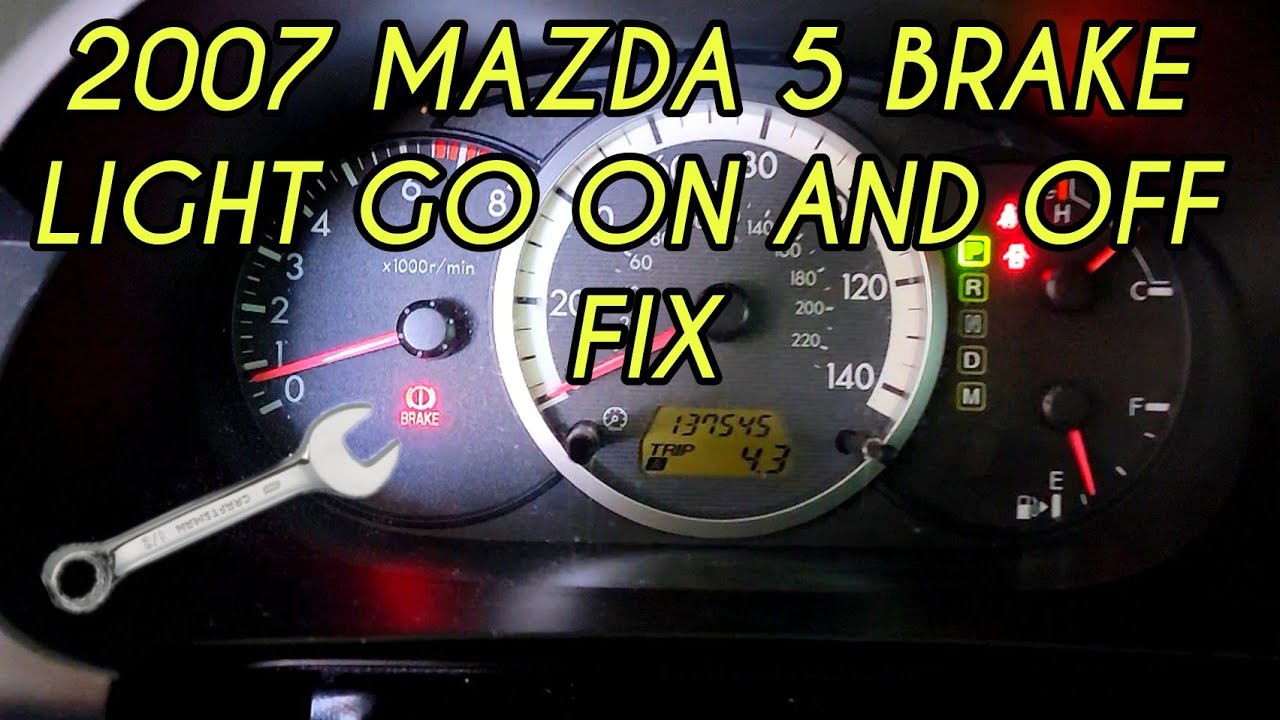 How To Fix Brake Light On Dash HOW TO FIX BRAKE LIGHT FLASHING ON DASHBOARD 2007 MAZDA 5 DIY - YouTube