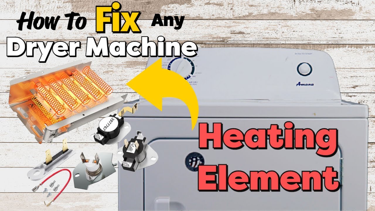 How To Replace A Heater Coil How To Fix Dryer Machine Replace Heating Element Easy Simple - YouTube
