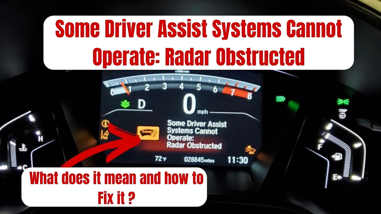 Some Driver Assist System Cannot Operate Radar Obstructed