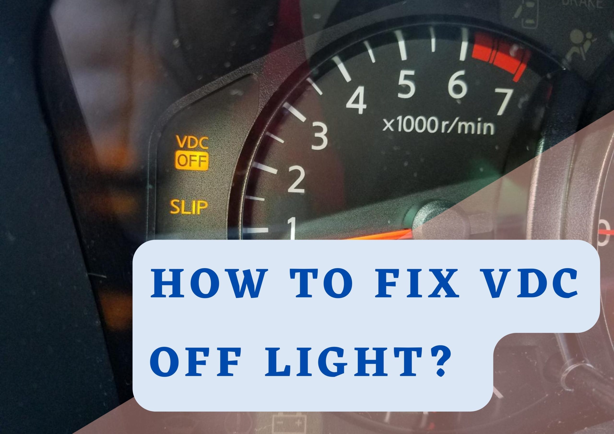 How To Fix Vdc Off Light