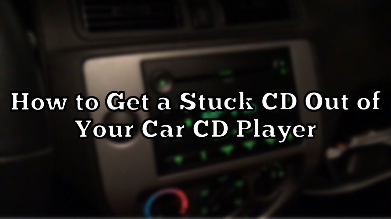 How To Eject Cd From Car Stereo How to Get a Stuck CD Out of Your Car CD Player - YouTube