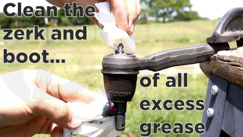 How To Grease Tie Rod Ends How to Grease a Tie Rod with or without a Zerk Fitting - Suspension.com