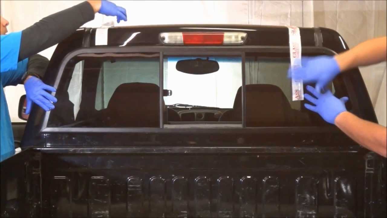 How To Put Window Back On Track In Car How to Install a Sliding Rear Window in a Pickup Truck - YouTube