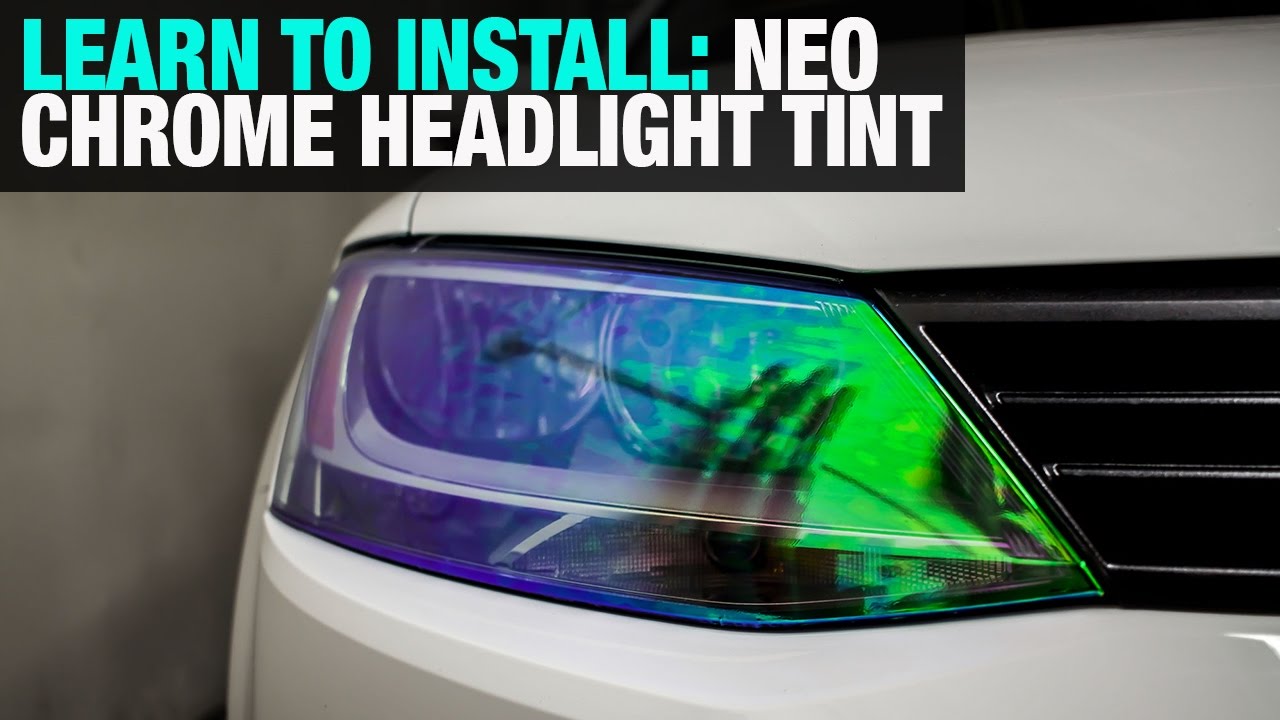 How To Put Tint On Headlights How To Install Neo Chrome Headlight Tint Film "DIY" - YouTube