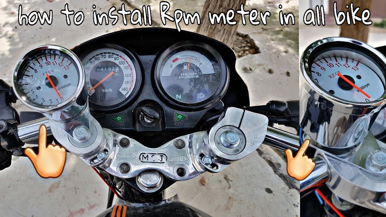 How To Install Aftermarket Rpm Gauge How to install Tachometer (RPM meter) in splendor + & all bikes must