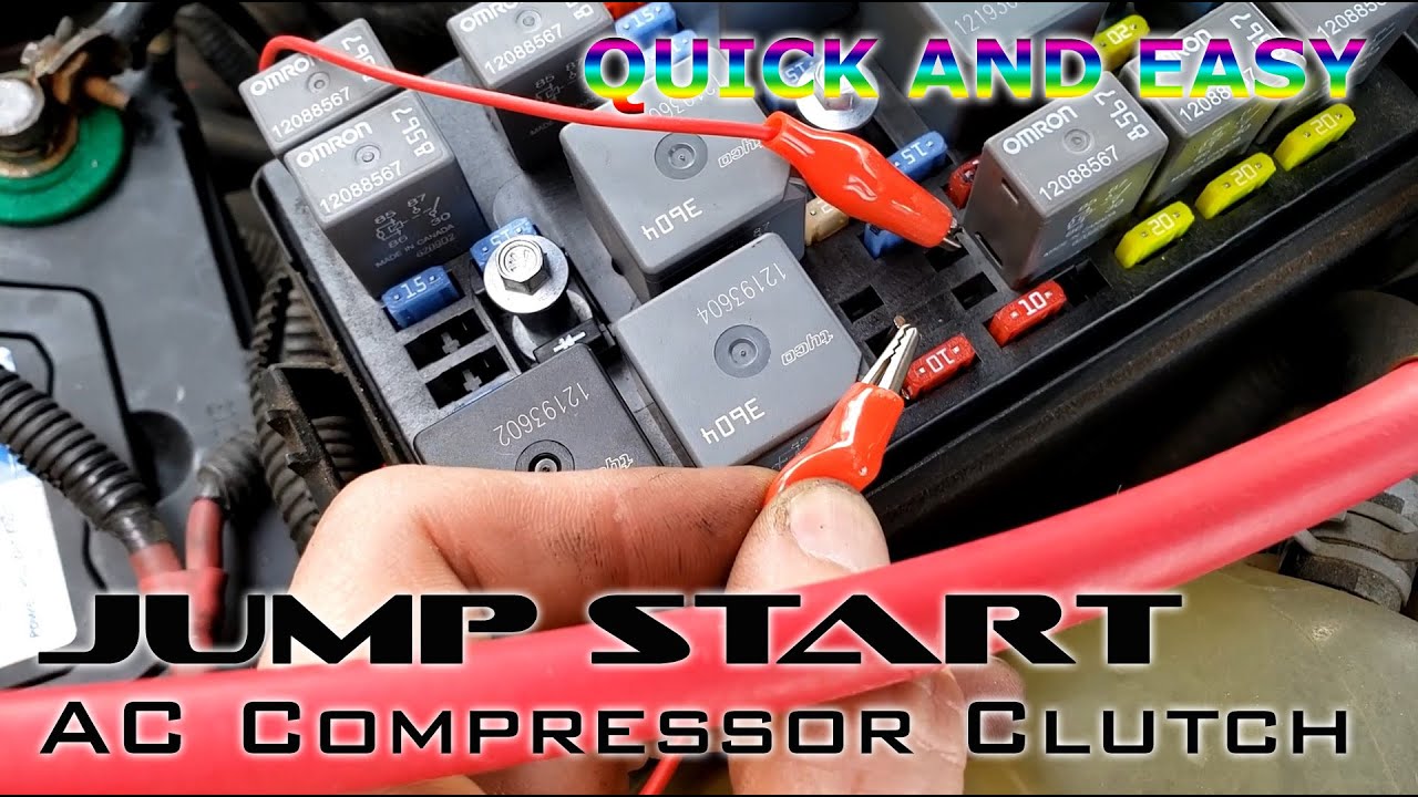 How To Check Ac Compressor Relay How To Jump Start an AC Compressor Clutch + Cooling Fans - Jump Relay