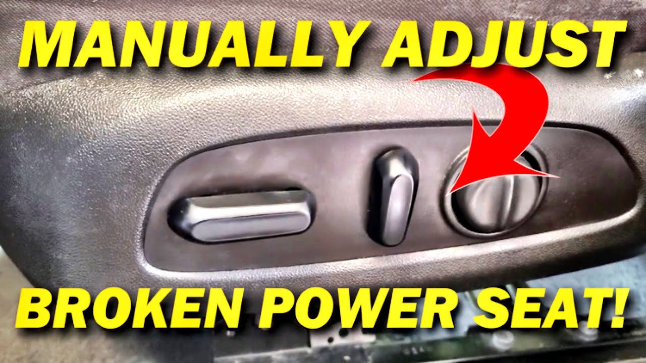 How To Move Power Seats Manually HOW TO MANUALLY MOVE BROKEN AUTOMATIC SEAT TO REMOVE BOLTS 2016-2022