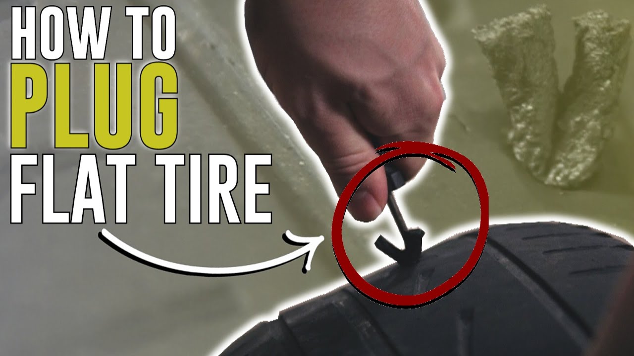 How To Put In A Tire Plug How to PLUG a Tire with a PLUG KIT - YouTube