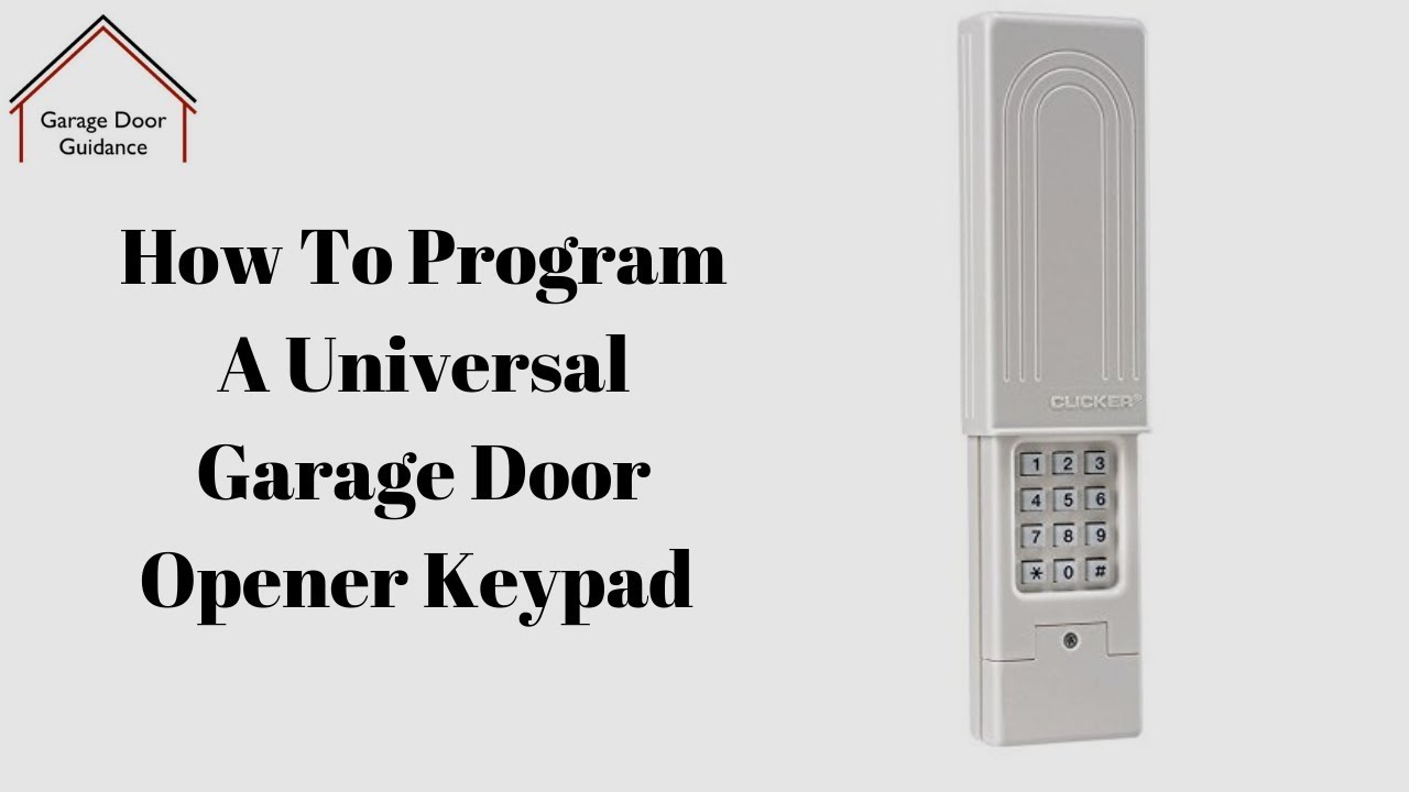 How To Program Infiniti Garage Door Opener How To Program A Universal Garage Door Opener Keypad - YouTube