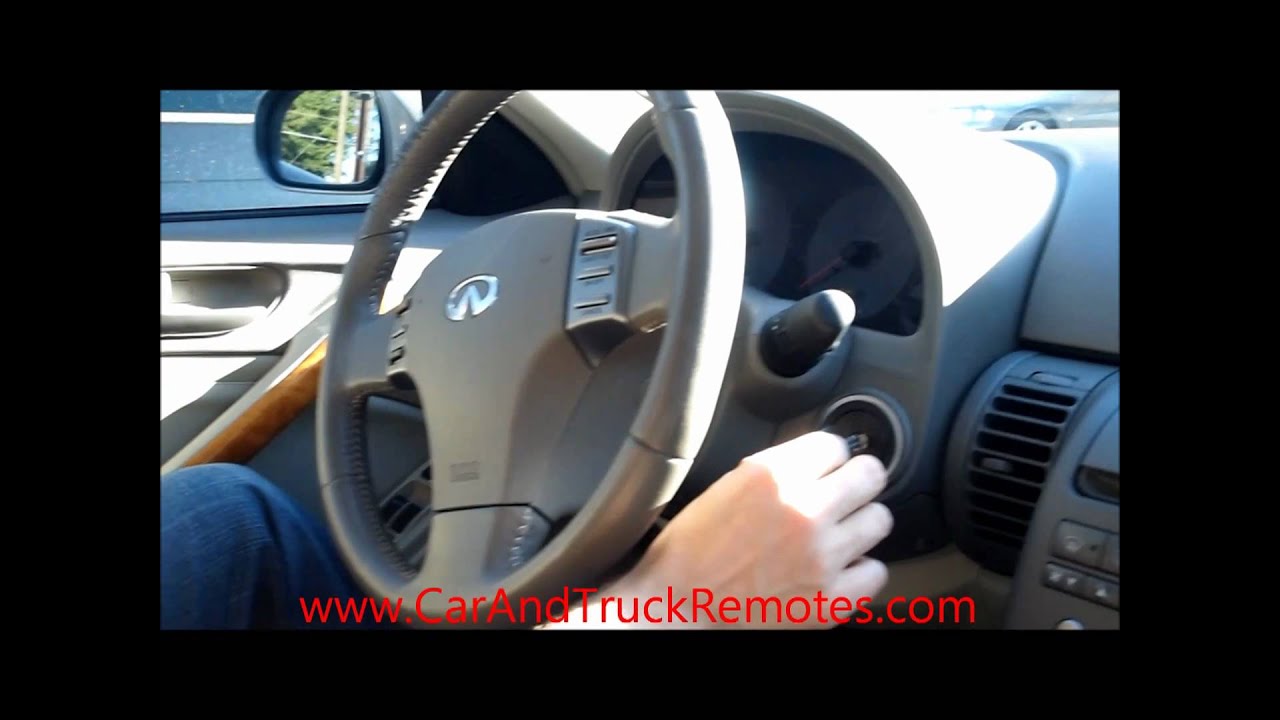 How To Start Infiniti With Mechanical Key How to program Infiniti Keyless Entry Remote Keyfob Replacement